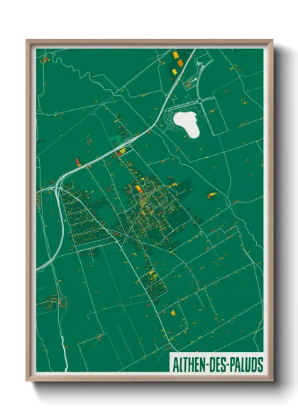 Une affiche de carte sur Althen-des-Paluds