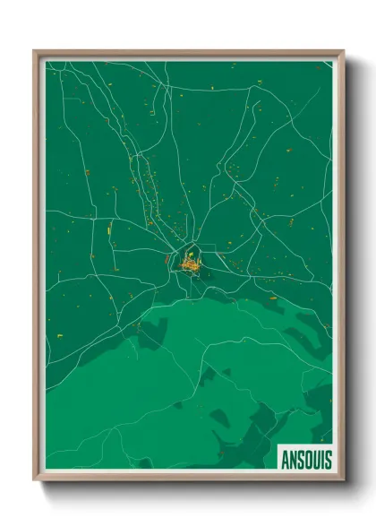 Une affiche de carte sur Ansouis