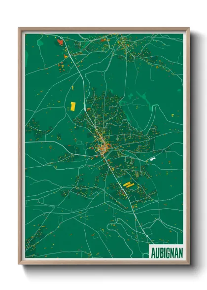 Une affiche de carte sur Aubignan