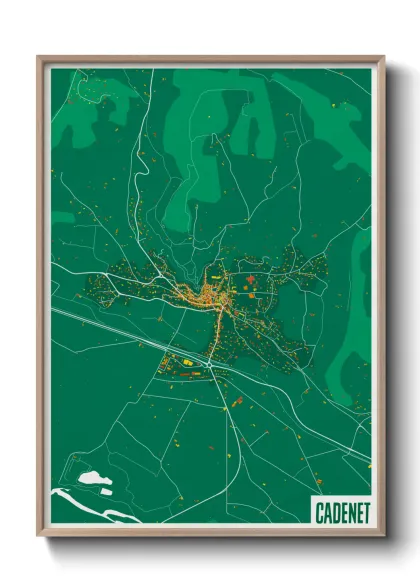 Une affiche de carte sur Cadenet