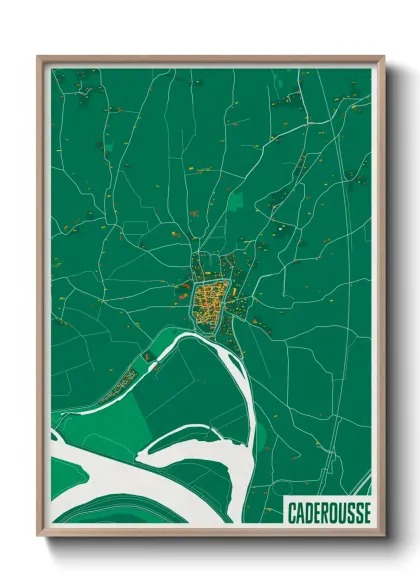 Une affiche de carte sur Caderousse