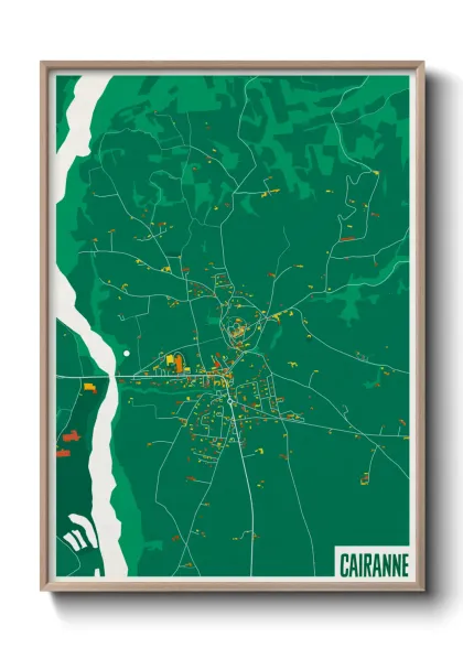 Une affiche de carte sur Cairanne
