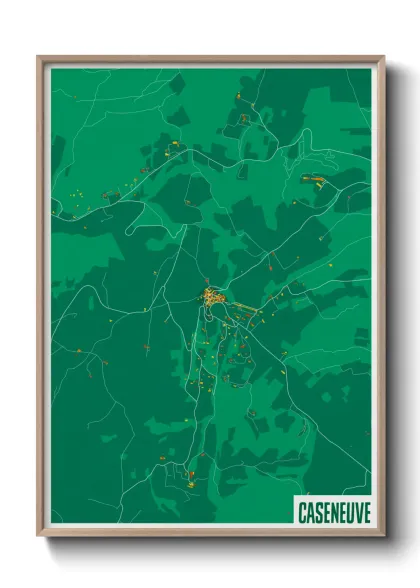 Une affiche de carte sur Caseneuve