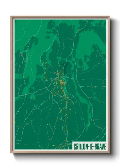 Une affiche de carte sur Crillon-le-Brave