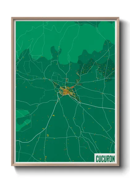 Une affiche de carte sur Cucuron