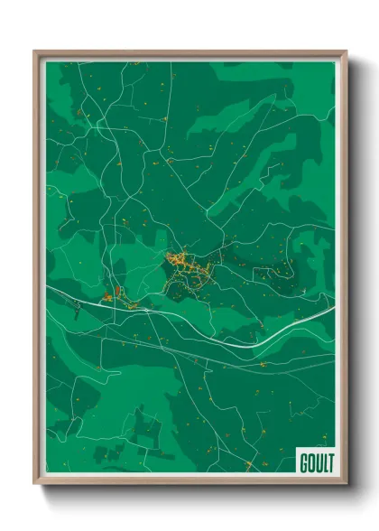 Une affiche de carte sur Goult