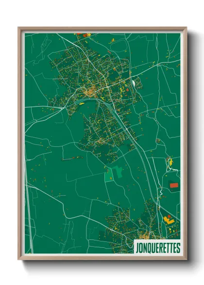 Une affiche de carte sur Jonquerettes