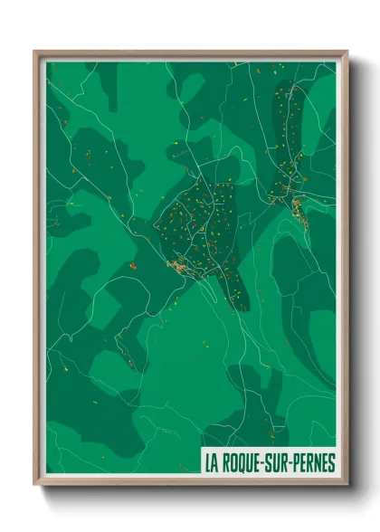 Une affiche de carte sur La Roque-sur-Pernes