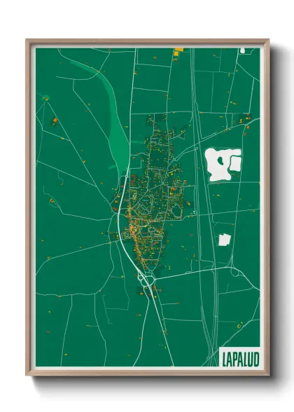 Une affiche de carte sur Lapalud