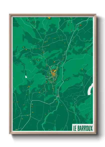 Une affiche de carte sur Le Barroux