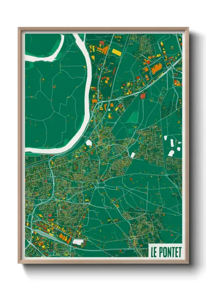 Une affiche de carte sur Le Pontet