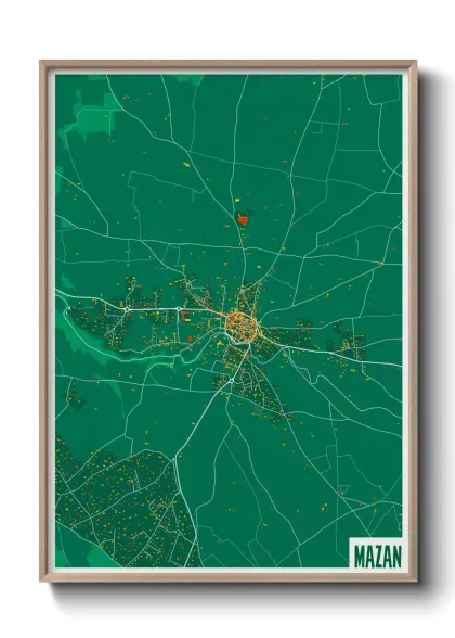 Une affiche de carte sur Mazan