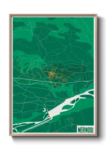 Une affiche de carte sur Mérindol