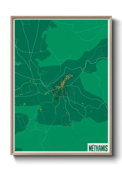 Une affiche de carte sur Méthamis