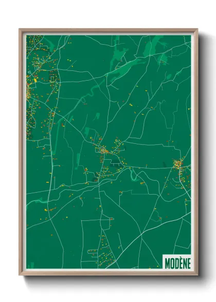 Une affiche de carte sur Modène