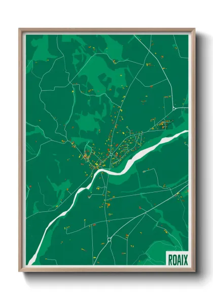 Une affiche de carte sur Roaix