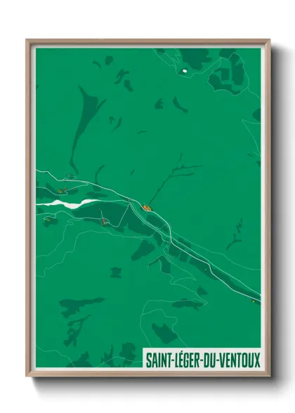 Une affiche de carte sur Saint-Léger-du-Ventoux