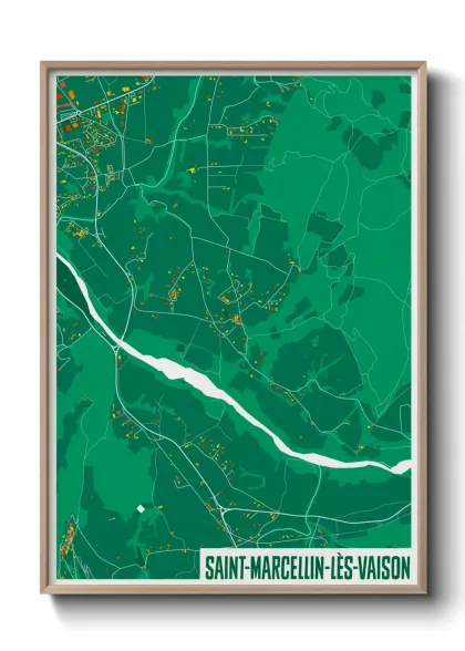 Une affiche de carte sur Saint-Marcellin-lès-Vaison