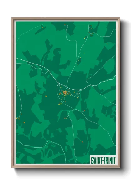 Une affiche de carte sur Saint-Trinit