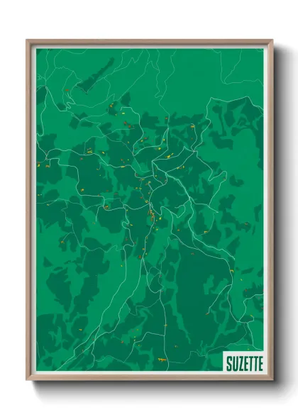 Une affiche de carte sur Suzette