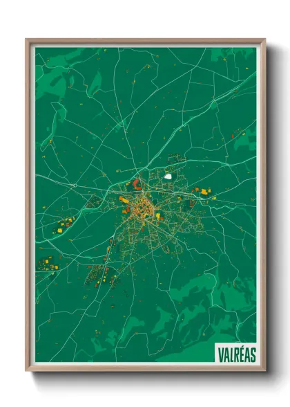 Une affiche de carte sur Valréas