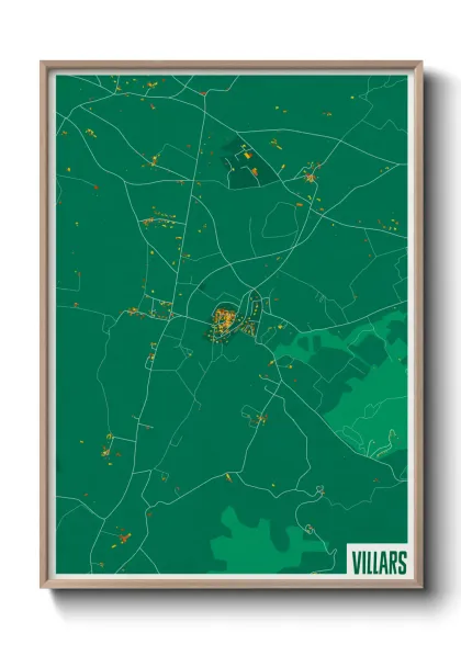 Une affiche de carte sur Villars