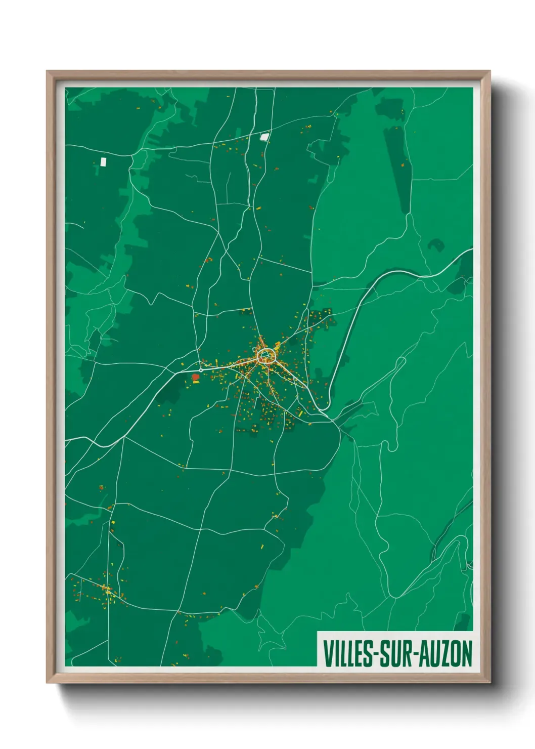 Un poster carteVilles-sur-Auzon