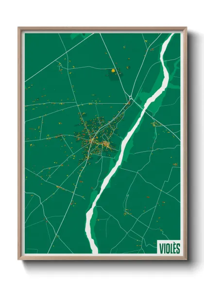 Une affiche de carte sur Violès