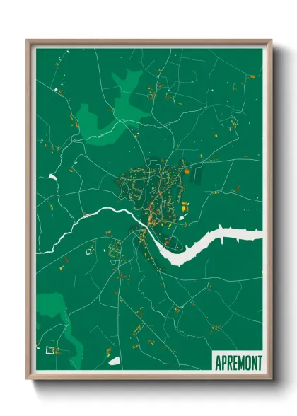 Une affiche de carte sur Apremont