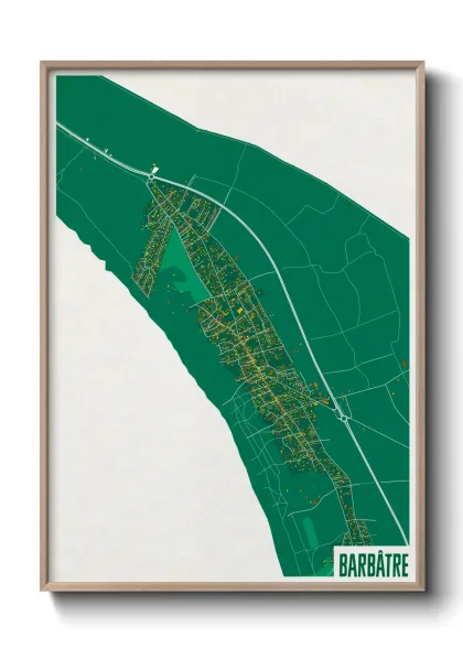 Une affiche de carte sur Barbâtre