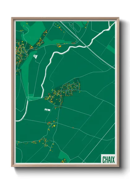 Une affiche de carte sur Chaix