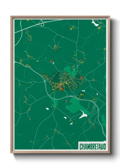 Une affiche de carte sur Chambretaud
