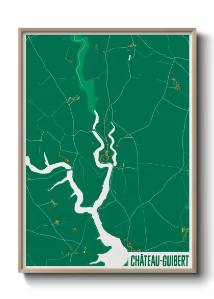 Une affiche de carte sur Château-Guibert