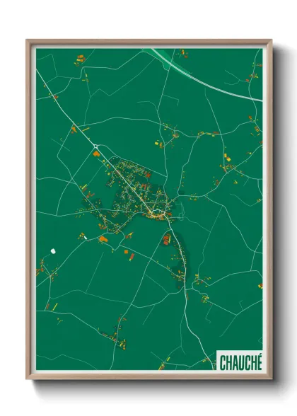 Une affiche de carte sur Chauché