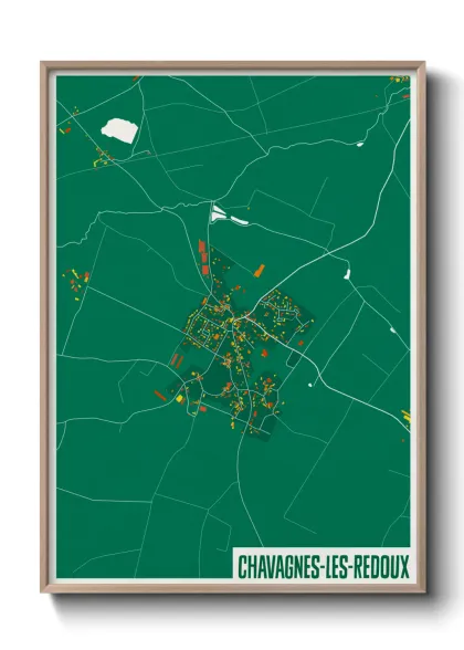 Une affiche de carte sur Chavagnes-les-Redoux