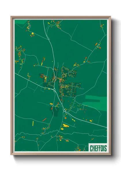 Une affiche de carte sur Cheffois