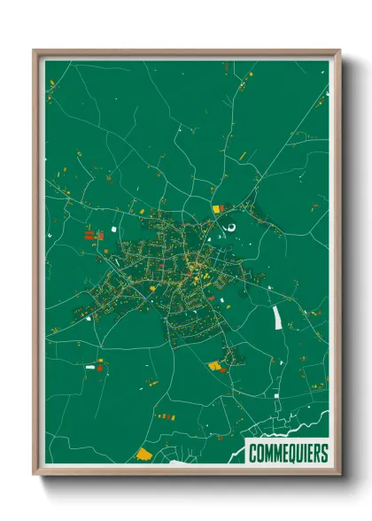Une affiche de carte sur Commequiers