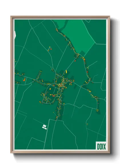 Une affiche de carte sur Doix
