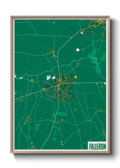 Une affiche de carte sur Falleron