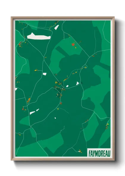 Une affiche de carte sur Faymoreau