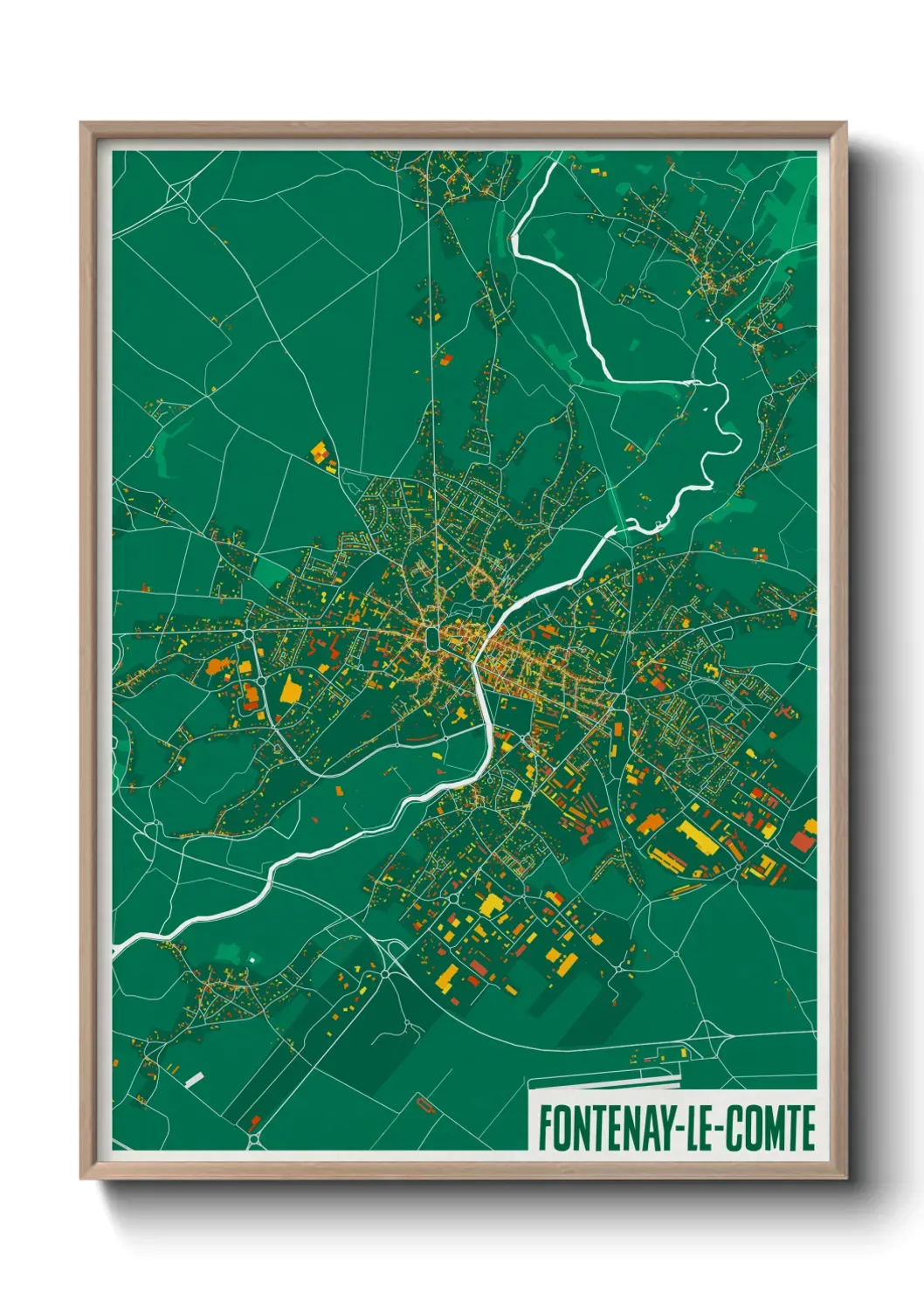 Un poster carteFontenay-le-Comte