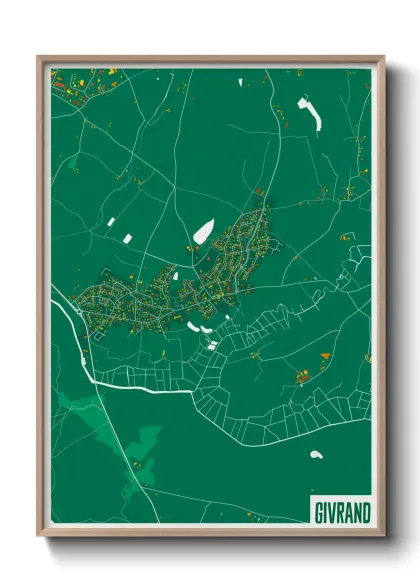 Une affiche de carte sur Givrand