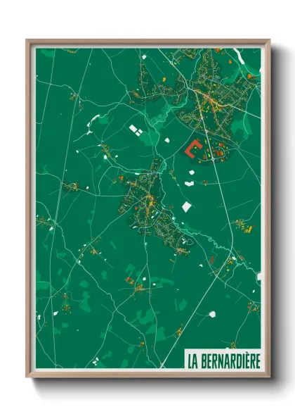 Une affiche de carte sur La Bernardière