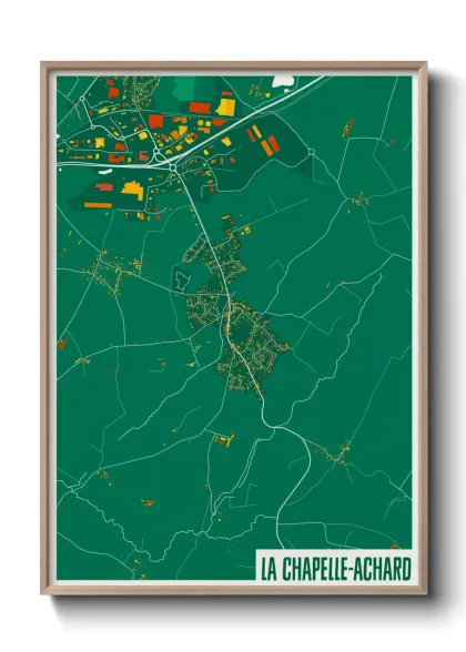 Une affiche de carte sur La Chapelle-Achard