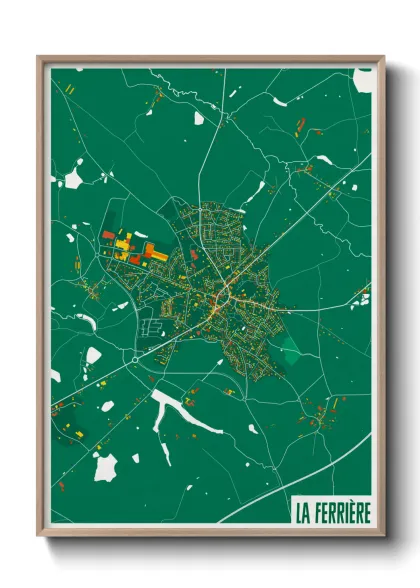 Une affiche de carte sur La Ferrière