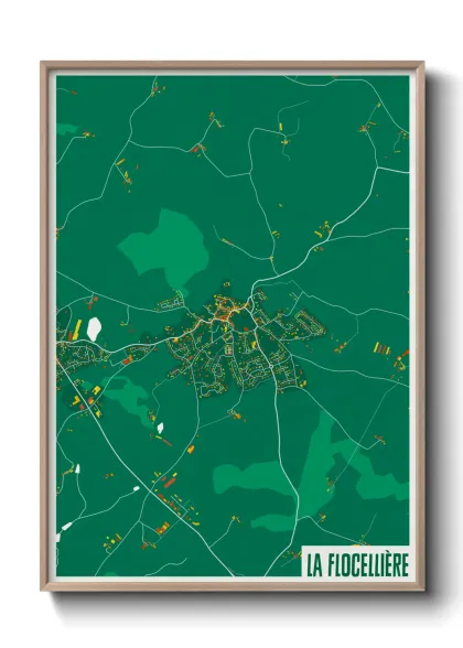 Une affiche de carte sur La Flocellière