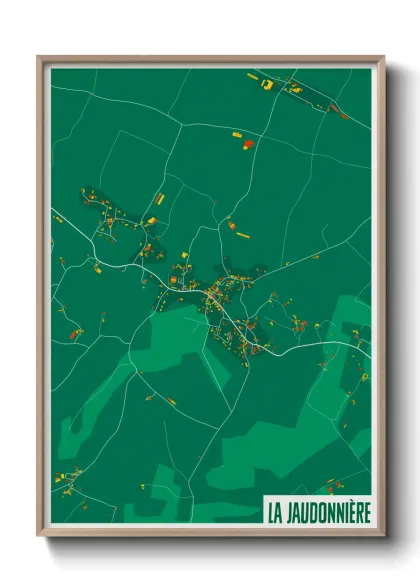 Une affiche de carte sur La Jaudonnière