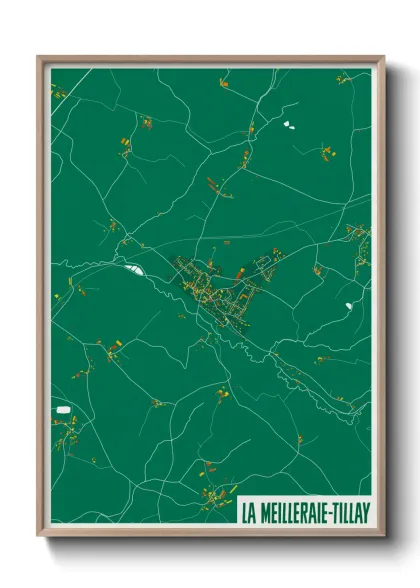 Une affiche de carte sur La Meilleraie-Tillay