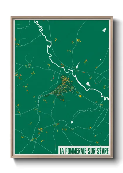 Une affiche de carte sur La Pommeraie-sur-Sèvre