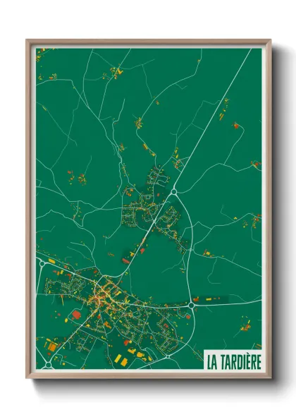Une affiche de carte sur La Tardière
